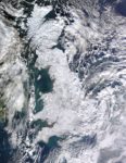 Snowy Britain – NASA Terra image