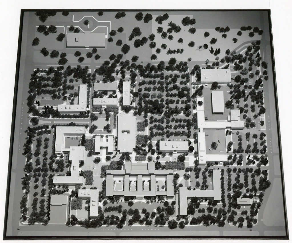 Architectural model viewed from above