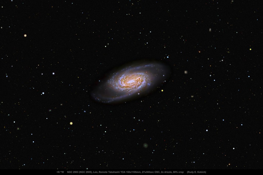 NGC 2903 with three distant quasars in the surrounding field
